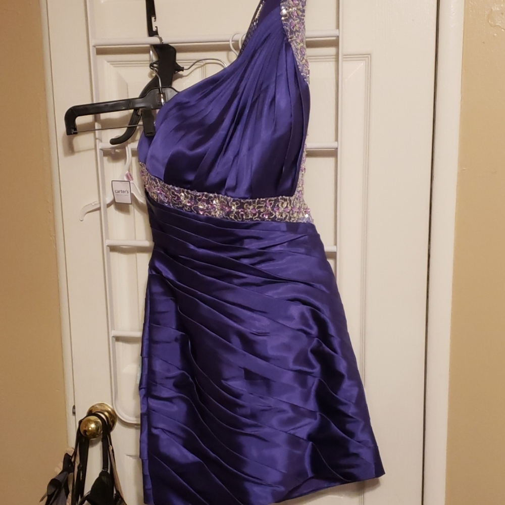 Satin open back dress